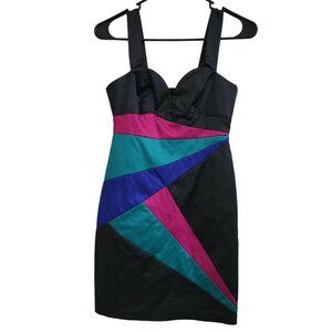 H&M Sheath Dress Womens Size 4 Cocktail Sleeveless Empire Waist Black Back Zip